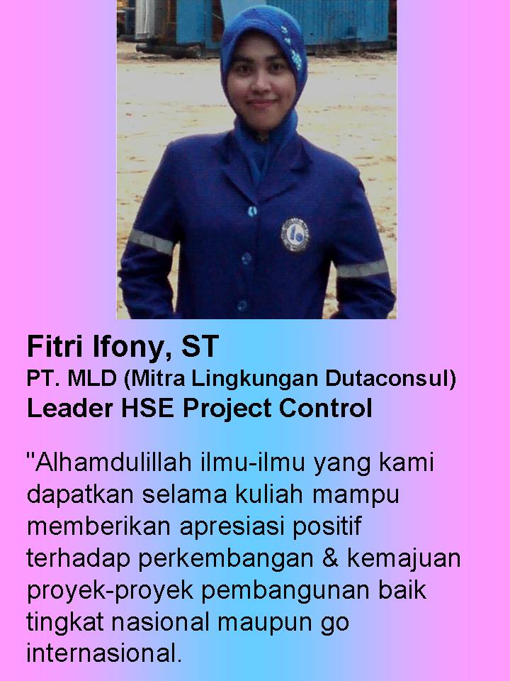 mbak Fitri, Alumni yang berkarir pada HSE Oil and Gas